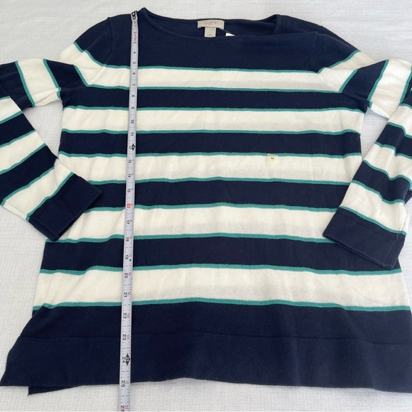 NWT Loft Pullover Stripped Lightweight Knit Sweater. Size M - Picture 5 of 7